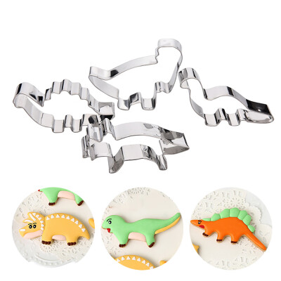 

DIY Stainless Steel Dinosaur Cake Molds Fondant Cookies Cutters