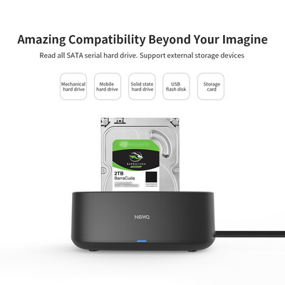 

NEWQ Hard Drive Docking Station for 2535 Inch SATA Mechanical HDDSSDFlash DiskSD Card