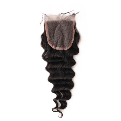 

Dolago Deep Wave Lace Closure with Baby Hair 10-20 inch 5x5 FreeMiddleThree Part Eurasian Human Hair Closure Bleached Knots Free