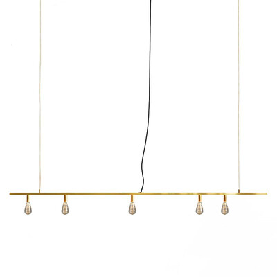 

HL487766 Minimalist LED Linear Pendant Light 3937"4724" Long Gold 5 Light Linear Chandeliers