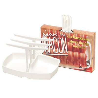 

Microwave Bacon Cooker Tray Rack Hanger Food Preparation Kitchen Supply Tool