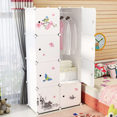 

Kiss Fuju storage cabinet non-drawer plastic non-wood simple wardrobe closet childrens toy locker combination quilted storage box