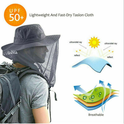 

Mosquito Head Net Sun Hat Bug Bee Protection Mesh Fishing Outdoor Men Women Cap