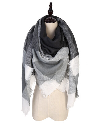 

2018 autumn&winter new plaid scarf acrylic square towel export shawl super thick thick export Europe&America