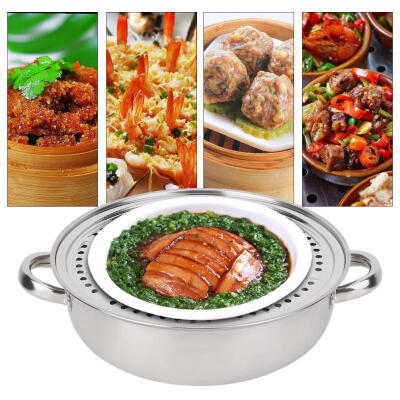 

Greensen 28CM Stainless Steel Single Layer Stockpot Hotpot Food Steamer Pot Cookware Household Cooking