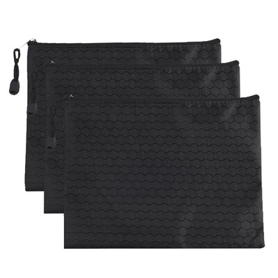

Zhengcai ZNCI A5 football zipper bag paper bag paper bag office student stationery storage bag 1455 black 10 packs