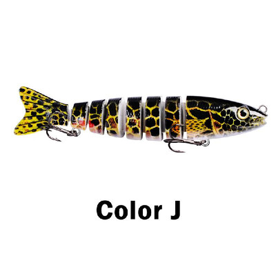 

12cm 19g Fishing Lure Hard Bait 8 Segments Swimbait Crankbait Artificial Fishing Lure Bait with Treble Hooks