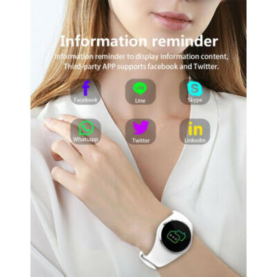 

US Womens Lady Bluetooth Smart Watch Phone Mate For Android IOS iPhone Samsung