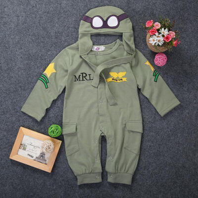 

Baby Unisex Christmas Aviator Costume Pilot Cosplay Bodysuit 2PCS