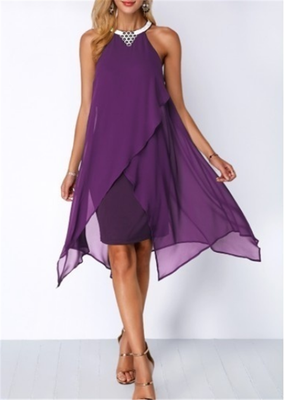 

Diamond lined Chiffon Dress