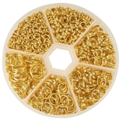 

PH PANDAHALL 1 Small Box Iron Double Jump Rings 4 5 6 7 8 10mm Mixed Split Jump Ring