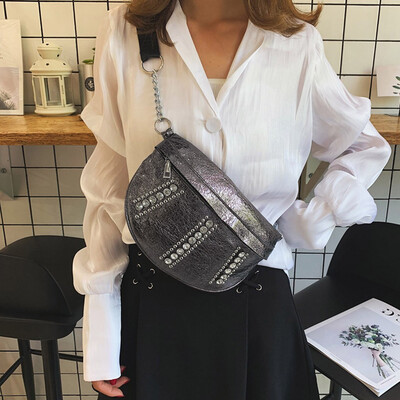 

Tailored Fashion Ladies Bright Diamonds Versatile Waist Bag Messenger Bag Shoulder Bag