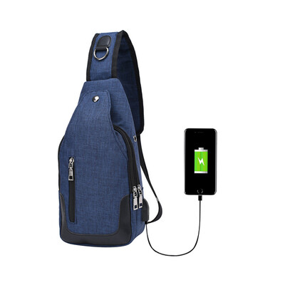 

Tailored Mens Corset Messenger Bag Rechargeable Sports Casual Canvas Shoulder Bag BK