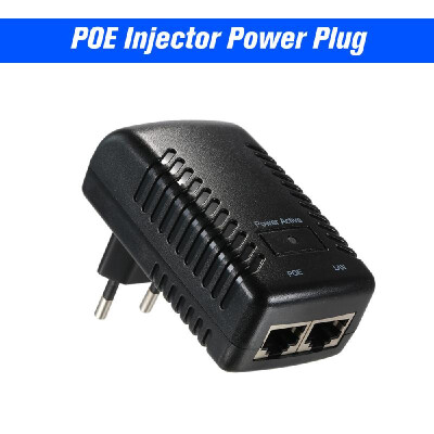 

POE Injector Ethernet Power Supply Adapter DC48V 05A 154W POE pin45 78- Compatible WT IEEE8023af for IP Camera IP Pho