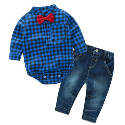 

Toddler Kids Baby Boy Outfits Clothes Long Sleeve TopsPants Trousers 2PCS Set