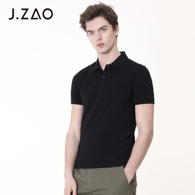 

JZAO mens polo shirt black M 170 92A