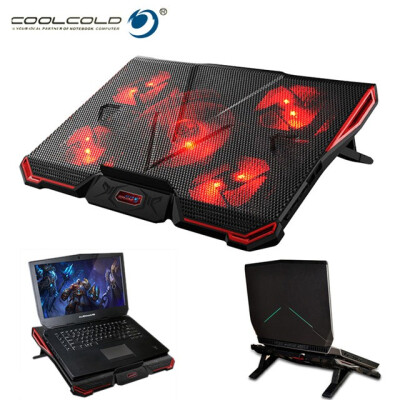 

Coolcold Notebook PC Cooler Laptop Cooling Pad Stand Air Cooled 5 Fans USB Ergonomics Adjustable Holder for 156 17 Laptop