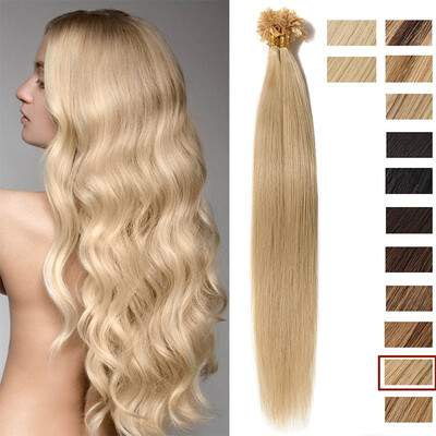 

16"18"20"22" 24"Invisible NailU Tip Glue Real Remy Human Hair Extensions Real Soft Hair Extensions 100strands50g
