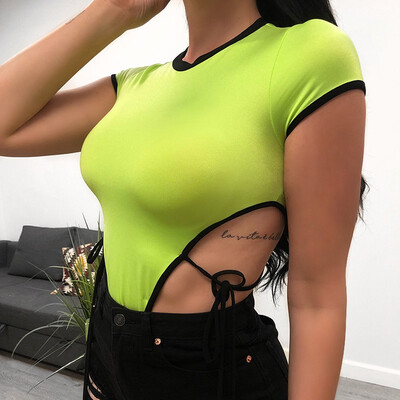 

Women Bodycon Bodysuit Jumpsuit Short Romper Vest Blouse Tops Summer