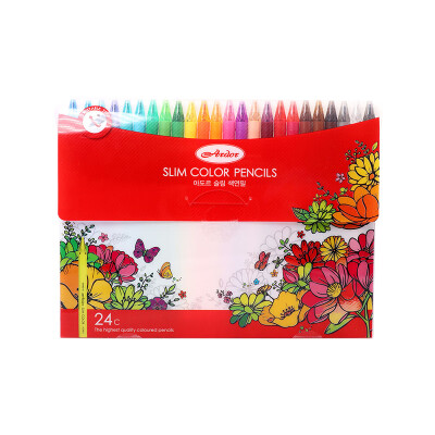 

Korea East Asia DONG-A 24 color Avene rotating color lead rotating tube coloring anime color pencil student painting pencil 24 color set ADSCP-24 imported