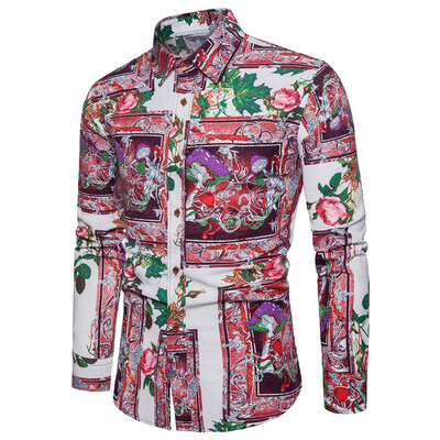 

Flower Printing Button Up Shirt