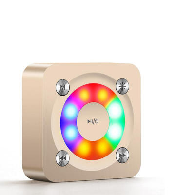 

A9 Portable Mini Square Bluetooth Wireless Subwoofer Speaker With Multi-Color LED Light Effect