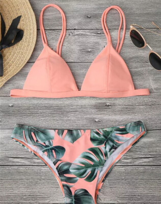 

Sexy Women High Waist Push-up Padded Bra Bandage Bikini Set Swimsuit Swimwear Bathing
