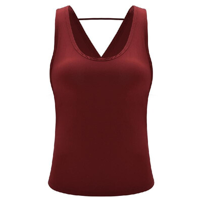 

Womens Yoga Shirts Open Back Tops Sleeveless Workout Shirt Sports Sexy Open Back Tank
