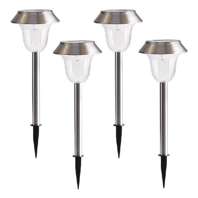 

10 Pack Solar Garden Lights Outdoor Stainless Steel White LED Pathway Lamp Garden Decoration Landscape Lighting for Patio Lawn Y