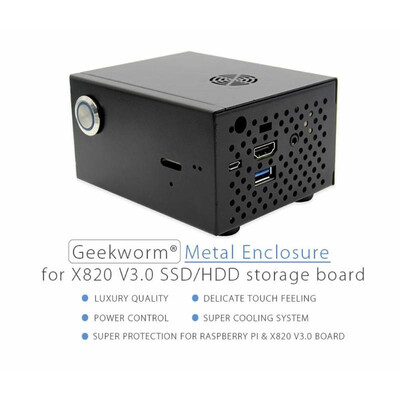 

Raspberry Pi X820 V30 Expansion Board Metal CasePower Control SwitchFan