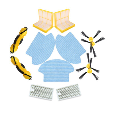 

For B6009Spare part for Robot Vacuum Cleaner B6009Side Brush4pcsHEPA Filter2pcs3D Filter2pcsCentraL Brush2pcsMop3pcs