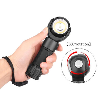 

T6COB LED Flashlight 360 Degree Rotatable Torch Magnet Camping Lamp Light