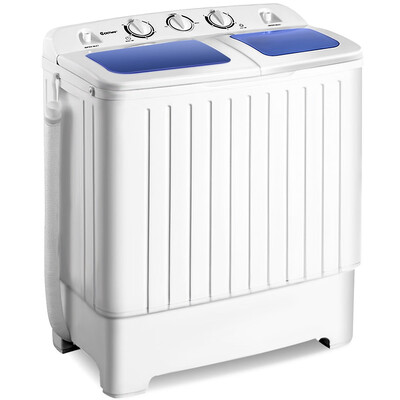 

11 lbs Compact Twin Tub Washing Machine Washer Spinner