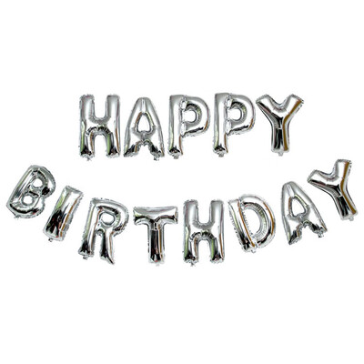 

FUNNYBUNNY 16 inch Happy Birthday Banner Balloons Foil Letters Mylar Balloons for Birthday Party Decoration