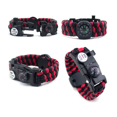 

Military Paracord Survival Sport Swimming Wrist Watch Tactical Bracelet Outdoor