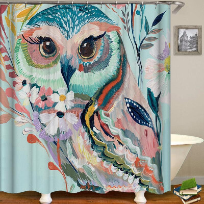 

Shower Curtain Animal Print Blackout Curtains Waterproof Mildew-proof Bathroom Curtain 71"x71