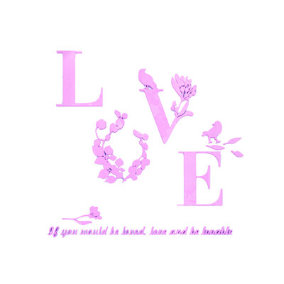 

Home Decor 3D Mirror Love Wall Stickers Quote Flower Acrylic Decal Home DIY