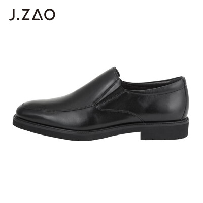 

Beijing Tokyo leather shoes mens one foot set foot business dress shoes simple square head layer leather black 40