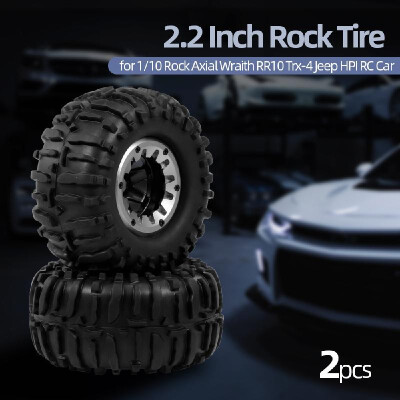 

2pcs 120mm 22 Inch Rock Crawler Tire Rim Rubber Tyre Tire Wheel for 110 Rock Axial Wraith RR10 Trx-4 Jeep HPI RC Car