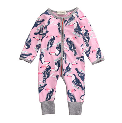 

Newborn Infant Baby Boys Girls Parrot Cotton Clothes Romper Jumpsuit Outfits Set