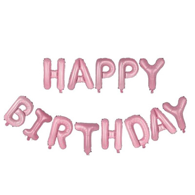 

FUNNYBUNNY 16 inch Happy Birthday Banner Balloons Foil Letters Mylar Balloons for Birthday Party Decoration