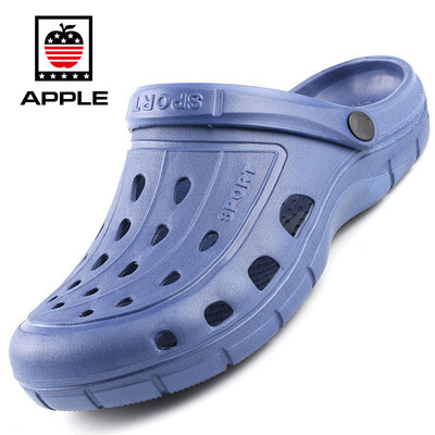 

Apple APPLE breathable non-slip soft bottom hollow hole one foot drag sandals male XDB-1705 blue 43
