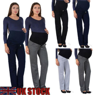 

Maternity Trousers Pregnancy Pants Casual Yoga Over Bump Joggers 10 12 14 16 18
