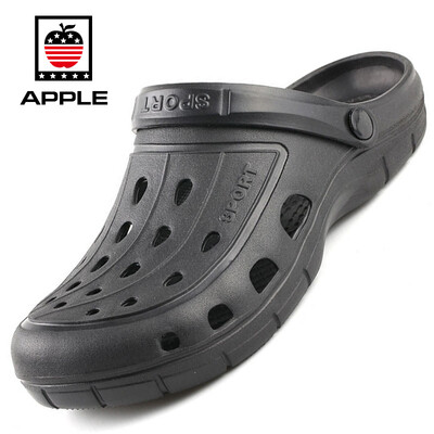 

Apple APPLE breathable non-slip soft bottom hollow hole one foot drag sandals male XDB-1705 black 42