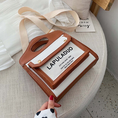 

Tailored Womens Fashion Rivet Patchwork Letter Colour Cover Retro Shoulder Bag Flap Bag