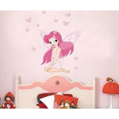 

Pink Girl Wall Decal Kids Wall Decor Home Decorations Removable Vinyl Sticker