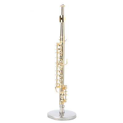 

Greensen 11CM Mini Gold Flute Model Musical Instrument Model Musical Gifts Home Decor Ornaments