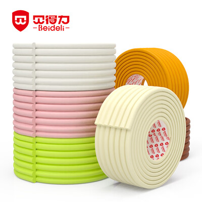 

Bedlift free adhesive multi-function anti-collision strip baby children table coffee table corner anti-mite collision thickening widening childrens children no trace sponge wall home side strip brown 4 m