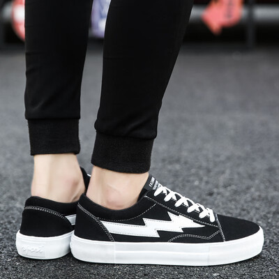 

2018 new genuine canvas shoes autumn Korean version of mens casual wild trend social youth boys flat shoes
