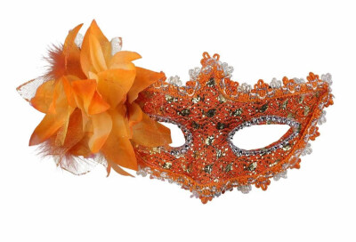 

FUNNYBUNNY Masquerade Mask for Women Mardi Gras Mask with Flower White Lace hollow out princess mask